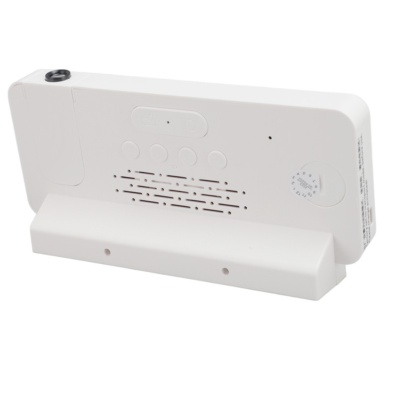 Projection Alarm Clock USB Rechargeable White Light Snooze Function Adjustable