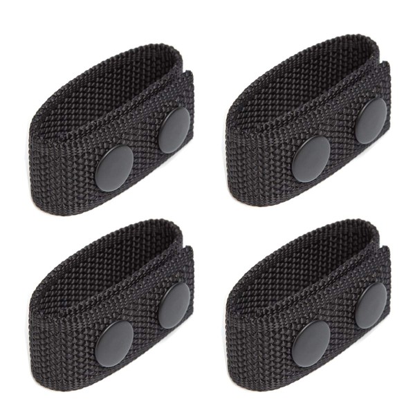 LUITON Duty Belt Keeper with Double Snaps for 2¼" Wide Belt Security Tactical Belt Police Military Equipment Accessories (Set of 4)