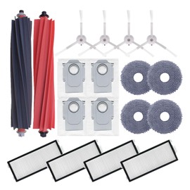 Neutop Replacement Parts Compatible with Roborock Qrevo Master/Qrevo Slim, Robot Vacuum Accessories 1 Roller Brush 4 Filter 4 Side Brush 4 Mop Pad 4 Dust Bag