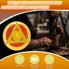 Red Triangle 1 Month Sobriety Coin One Month Sober Gold