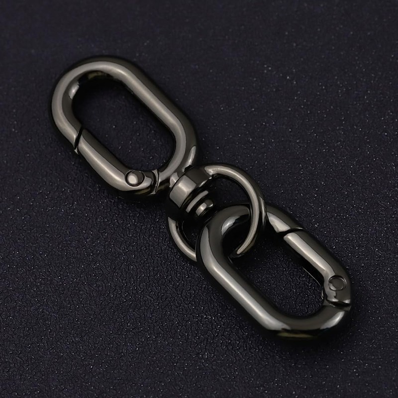 [FUSSED] 2-piece Set Spring Keychain, Carabiner Hook, Lost Prevention, Easy