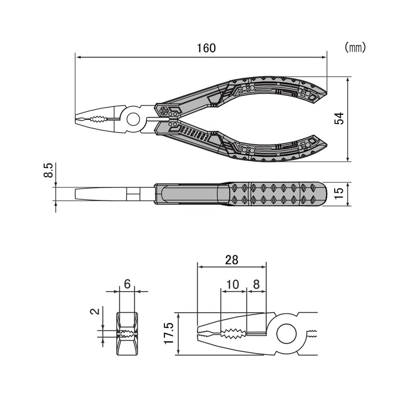 ENGINEER INC. Screw removal pliers GT PZ-58