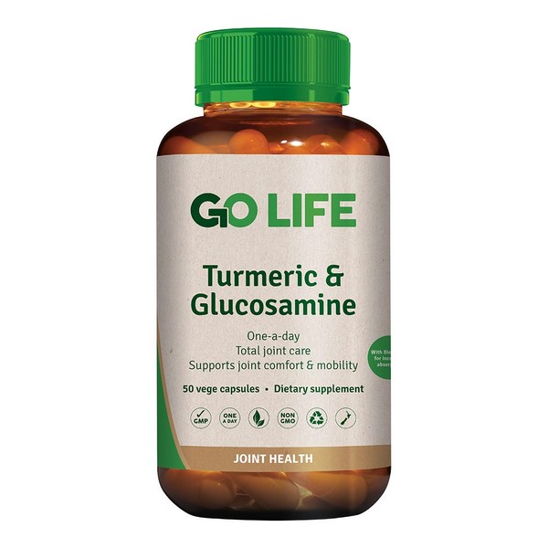 GO LIFE Turmeric and Glucosamine - 150 Capsules