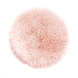 Imitation Sheepskin / Lambskin Rug for Living Room, Bedroom or Children’s Room / Rug or Mat for Placing next to Chair or Sofa, pink