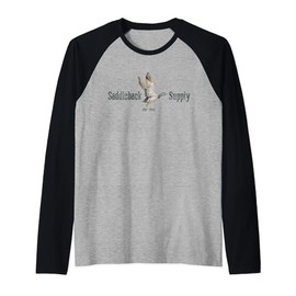 Saddleback Duck Hunting Logo Western Styled Ranch Raglan Baseball Tee