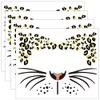 Fake Leopard Temporary Face Tattoos Cheetah Full Face Tattoo Stickers