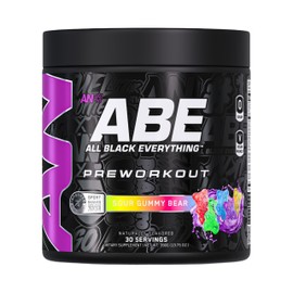 All Black Everything Pre-Workout Powder | Preworkout Energy Drink Mix | 350mg Caffeine | Beta Alanine & Citrulline | Energy Supplement for Men & Women | Sour Gummy Bear | 30 Servings