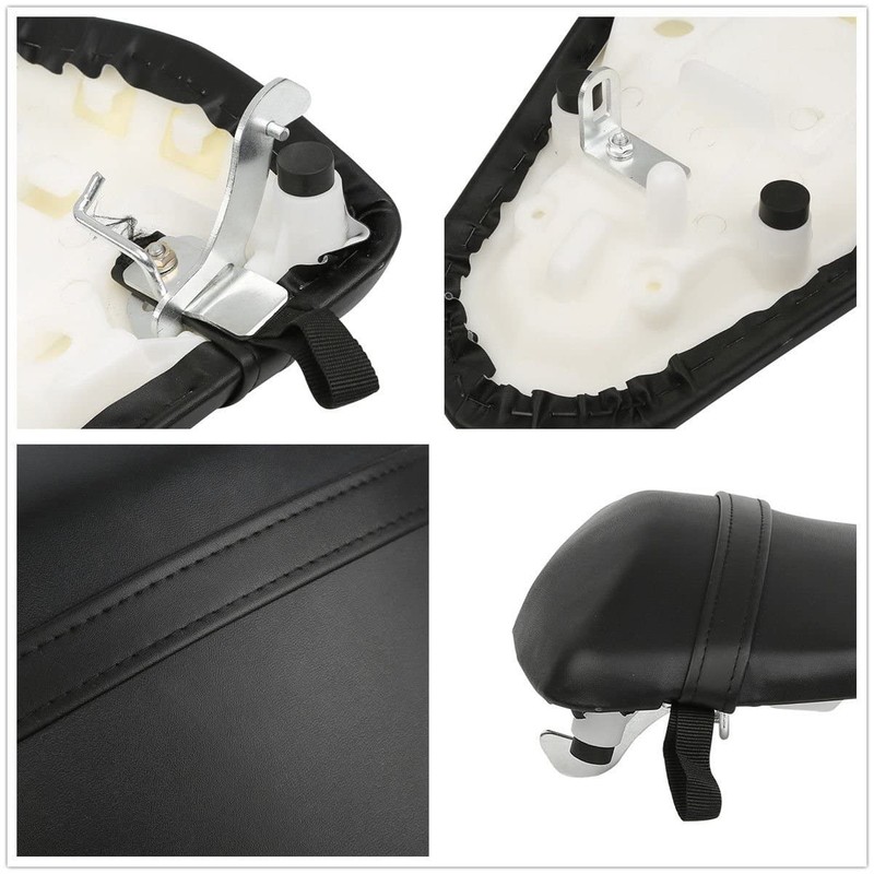 Moto Motorcycles Black Rear Pillion Passenger Seat Saddle Pad Cushion