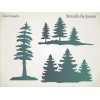 Stencils by Joanie Lodge Pine Trees Stencil Template Reusable 7