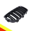 POETRYXIAO Radiator Grille Kidney Sport Black Gloss Double Bar for