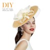 NUOBESTY Fascinator Hat Base Women Sinamay Hat Round Sinamay Base