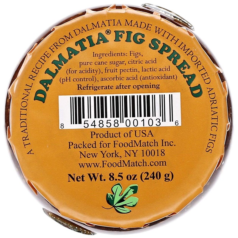 Dalmatia Fig Spread, 8.5 oz | All-Natural, Non-GMO, Award-Winning Mediterranean