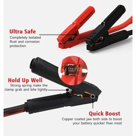 Jumper Cables Heavy Duty, Booster Cables 0 Gauge 25Feet 1000AMP Automotive Jumper Cables Kit for Car, SUV, and Trucks with Professional Clamps and Carrying Bag