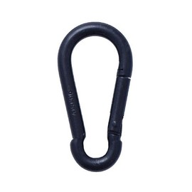 Stainless Steel Carabiner Clip with Black Polyethylene Coating 6x60 mm Aisi316