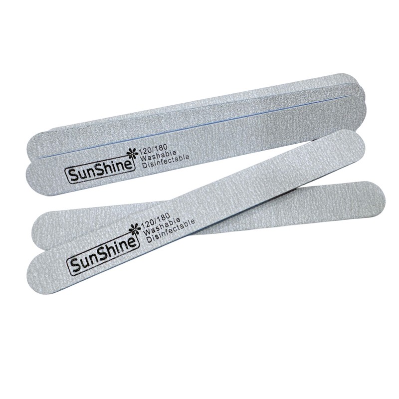 SunShine Nail File Round 1pack 2pcs 120/180 kikir kuku现货 美甲纱条