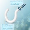 Pylevemv 110Pcs Premium Screw Hooks, 5 Sizes White Vinyl Coated