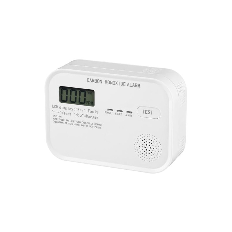 ChiliTec Carbon Monoxide CO Detector with Display Test Button EN