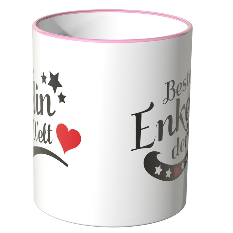 WANDKINGS® Tasse, Spruch: Beste Enkelin der Welt - ROSA