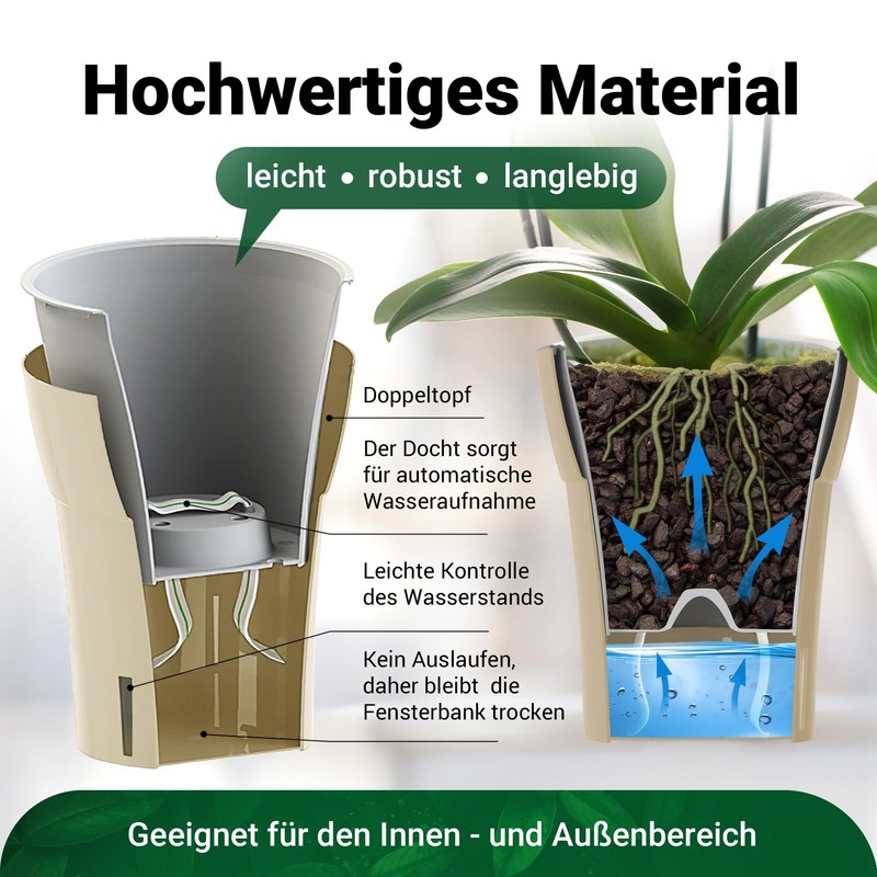 Happy Plants Orchid Pot D 14.7 cm Flower Pot with