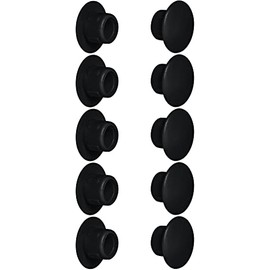 cyclingcolors 10 x Cover Caps Plastic Blind Hole Plugs Blanking Plugs Cover Furniture (Diameter 6 mm / Black RAL 9011)