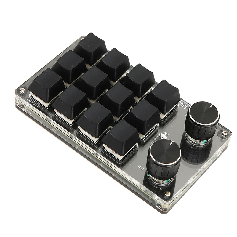 12 Key Mechanical Keyboard Support Wired USB Wireless Bluetooth DIY