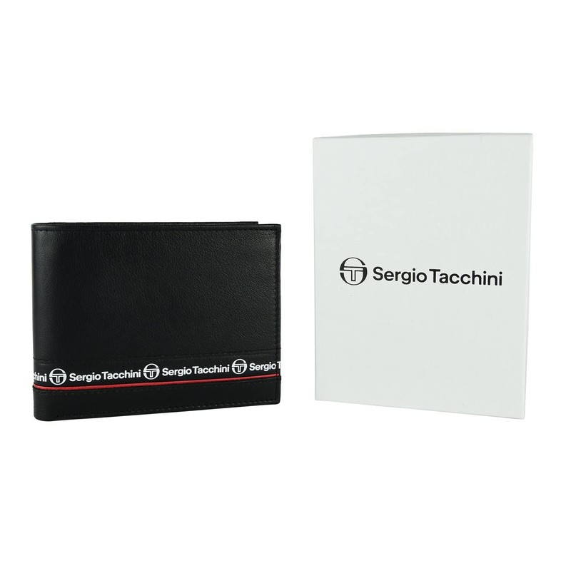 Sergio Tacchini Men's Wallet in Genuine Leather, Slim with Card