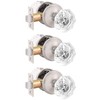 3 Pack Orger Glass Door Knobs for Hallway and Closet,