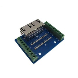 Dual RJ45 Ethernet Connector Breakout Board w/LED Screw terminals -Pack of 3