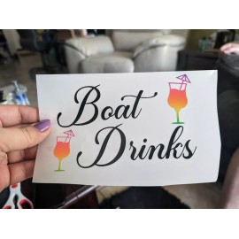 Unbranded Boat Drinks Vinyl Decal