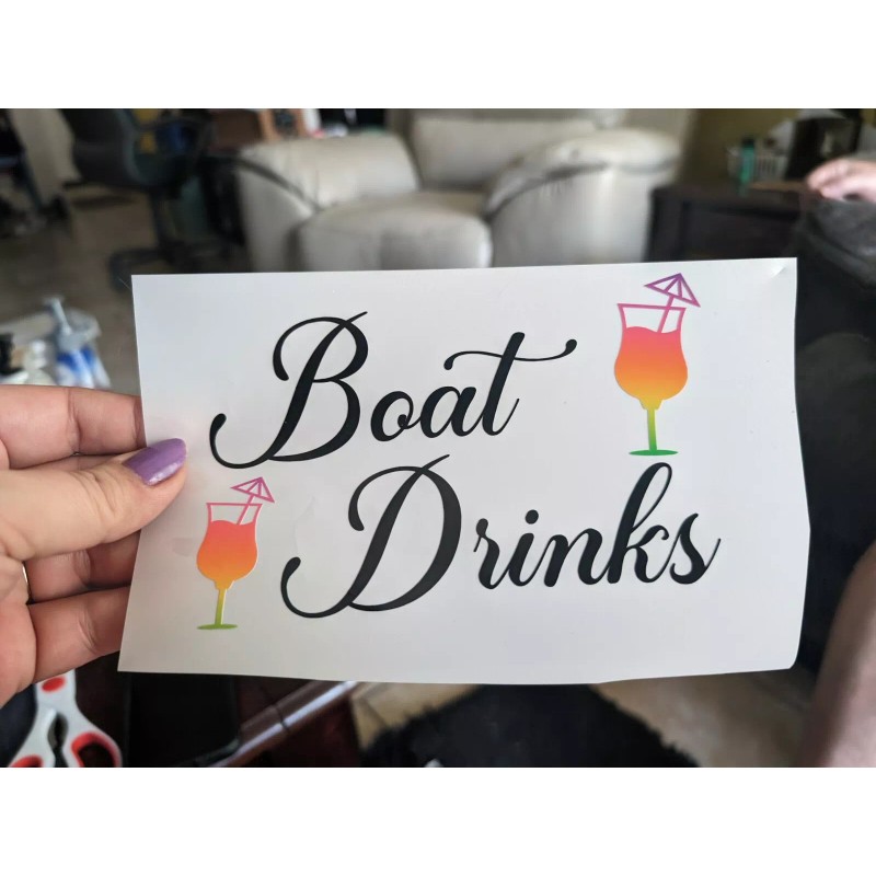 Unbranded Boat Drinks Vinyl Decal