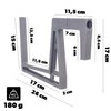 KADAX Plastic Balcony Box Holder, Flower Box Holder, No Drilling,