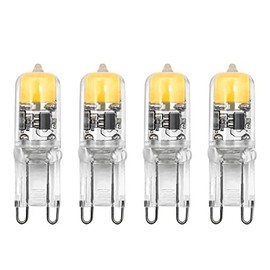 DA DANG JIA G9 LED Bulb 2W, T4 G9 Halogen Equivalent, 20-30 Watt Halogen Replacement, 2700K Soft Warm White, 200lm, 120V No-Flicker, Non-dimmable for Home Lighting, Chandelier Lighting 4-Pack