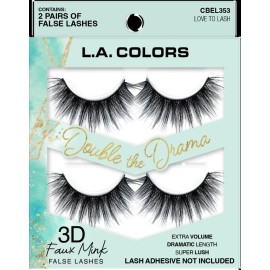 L.A. Colors Double the Drama False Eyelashes, Love To Lash
