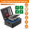 ENGPOW Fireproof Document Box,Hard Fireproof Box with Fireproof Zipper＆Lock,Fireproof Water