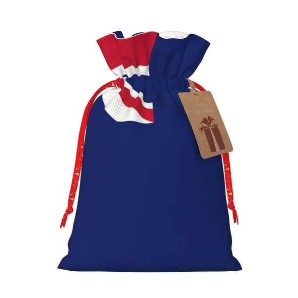 Muflvdx New Zealand Flag Print Sacks Drawstring Bags,Gift Bags Reusable