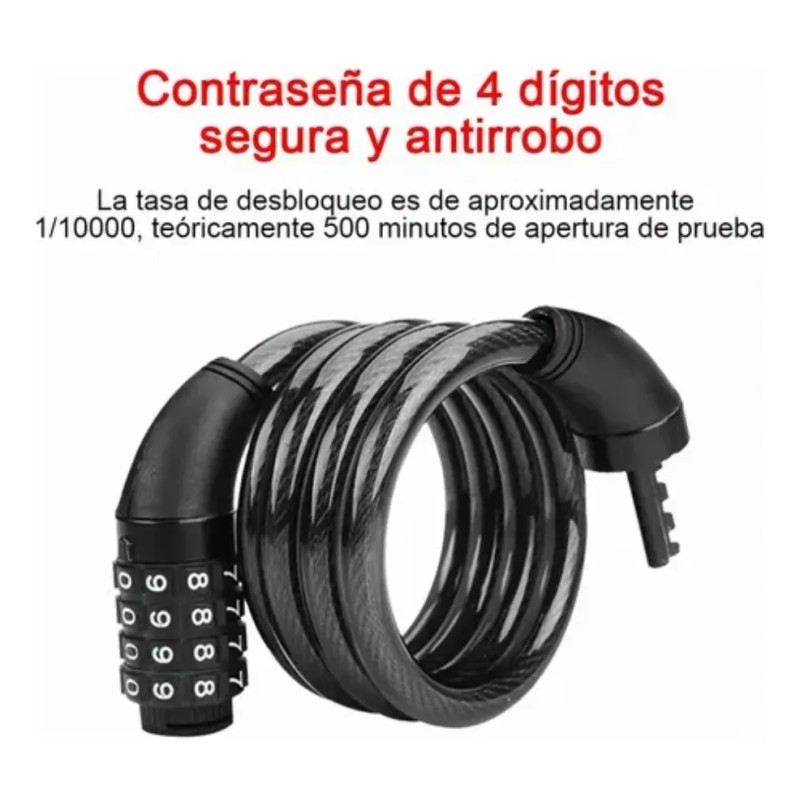 Candado Cadena Reforzado Alta Seguridad Para Bici O Moto