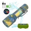 LJK Lampara Tactica Camuflaje Militar 2000 Lumenes Recargable
