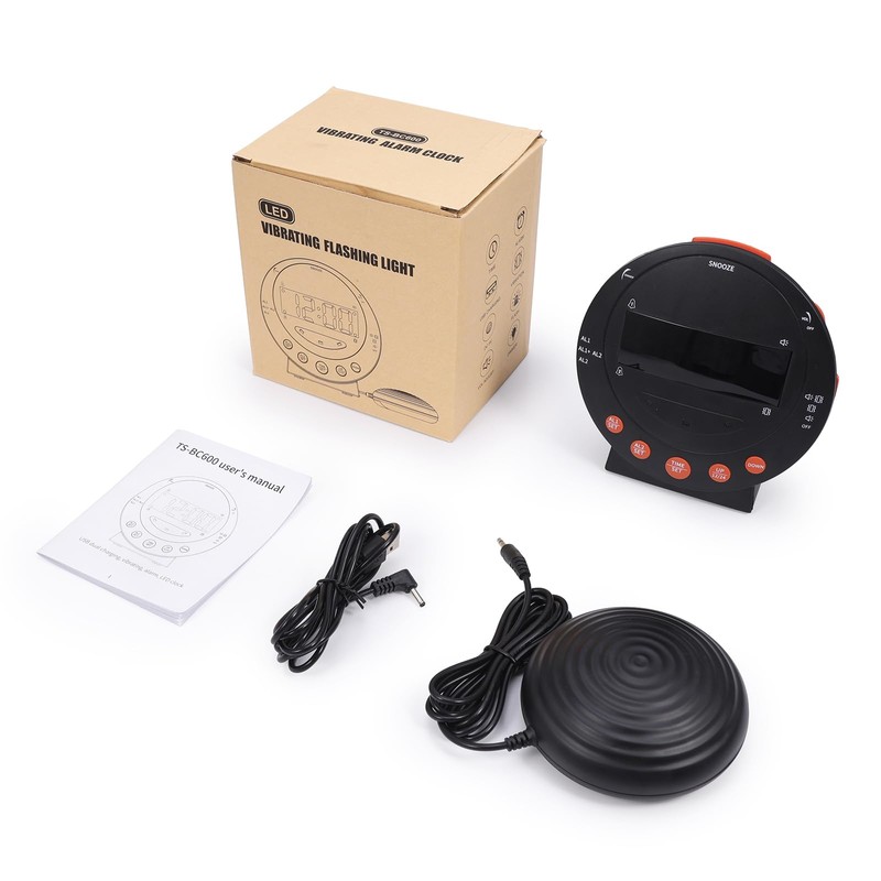 AMIR Dual Extra Loud Alarm Clock with Bed Shaker, Sonic