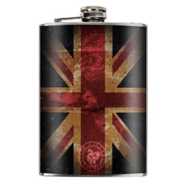Jack's Inn 54 Flask - "England" Hip Flask Stainless Steel 240 ml / 8 oz
