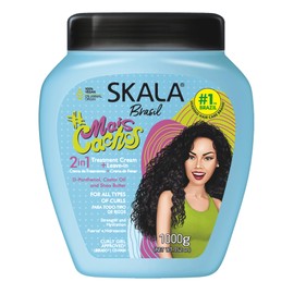 SKALA Expert Mais Cachos 2 in 1 Treatment Cream & Leave In Conditioner for Curly Hair, Vegan Hair Mask, Shea Butter & Castor Oil, Deep Hydration Mask, Softening & Smoothing, Anti Frizz Formula, 1000g