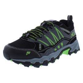 Fila at Peake 21 Y Boys' Toddler-Youth Running 3.5 M US Big Kid Grey-Black-Green