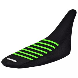 Kawasaki KFX 450 R Seat cover 2008-2014 Black Green Ribs Gripper Enjoy Mfg #229
