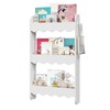 MAHANCRIS 3-Tier Kids Bookshelf, Wall Mounted Book and Toy Storage
