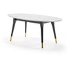 Elle Decor Clemintine Oval Coffee Table Marble Print