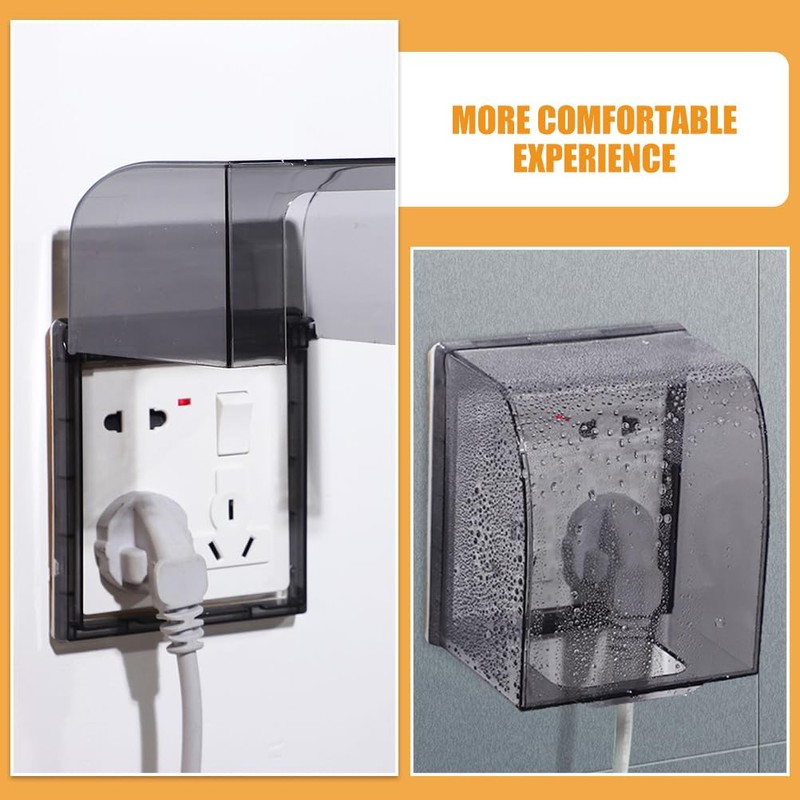 TOPPERFUN 3-Pack Waterproof Receptacle Cover 86-Type Transparent Outdoor Outlet Box
