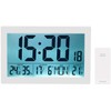 infactory Wall clock: XL Radio Controlled Clock with Double Alarm