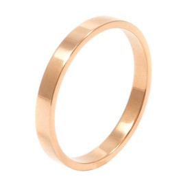 Happiness Boutique Women's Ring Rose Gold Simple Band Ring Minimalist Stainless Steel Jewellery, Stainless Steel Rose gold plated Stainless steel
