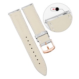 BINLUN Leather Watch Strap Crocodile Pattern Quick Release Replacement Calf Leather Watch Straps Smartwatch 10 Colours 13 Sizes with Silver/Gold/Rose Gold Buckle for Men & Women (10 mm-24 mm),