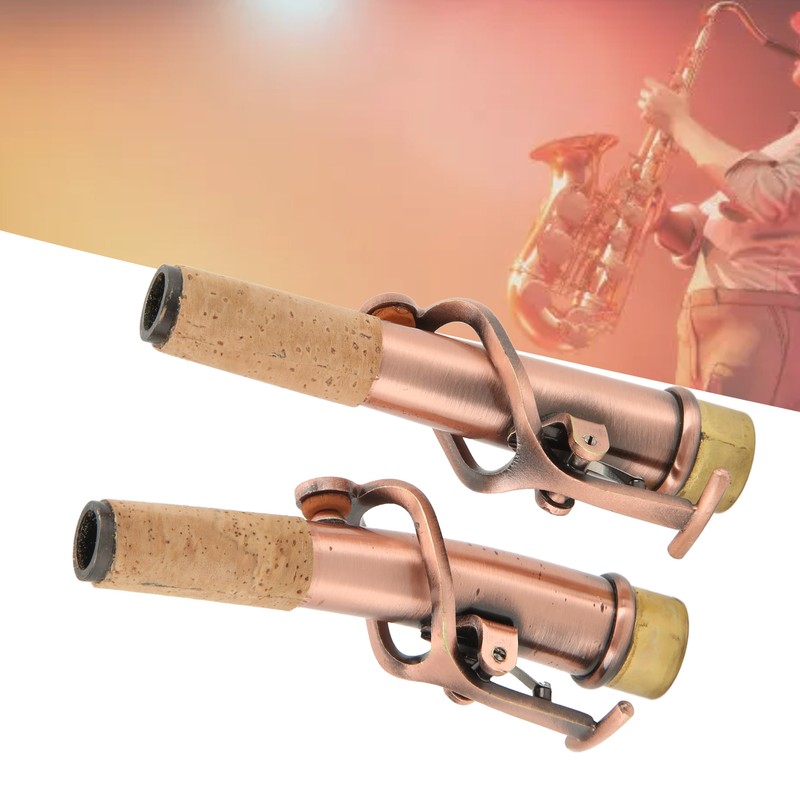 2Pcs Saxophone Neck Metal Straight Curved Accessory Replacement Set Kit