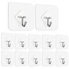 Transparent Adhesive Hooks Utility Hooks 44 lb/ 20 kg(Max), Heavy